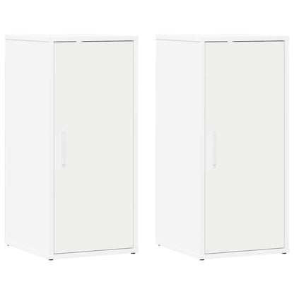 vidaXL Shoe Cabinets 2 pcs White 32x35x70 cm Engineered Wood