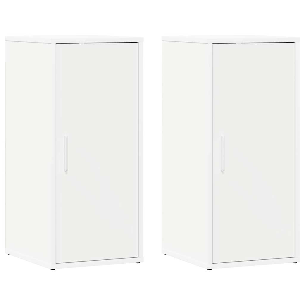 vidaXL Shoe Cabinets 2 pcs White 32x35x70 cm Engineered Wood