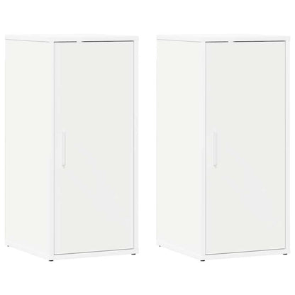 vidaXL Shoe Cabinets 2 pcs White 32x35x70 cm Engineered Wood