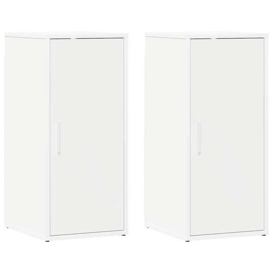 vidaXL Shoe Cabinets 2 pcs White 32x35x70 cm Engineered Wood