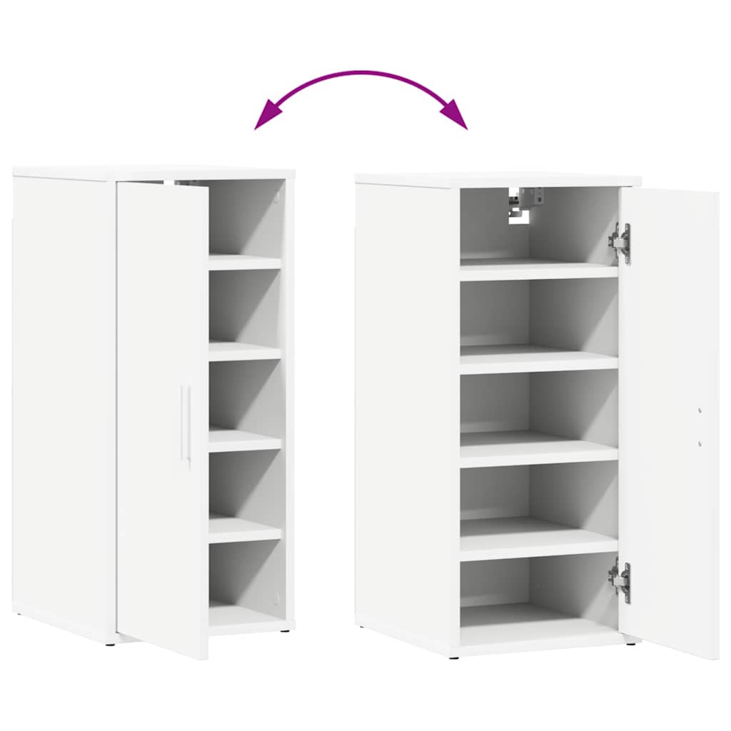 vidaXL Shoe Cabinets 2 pcs White 32x35x70 cm Engineered Wood