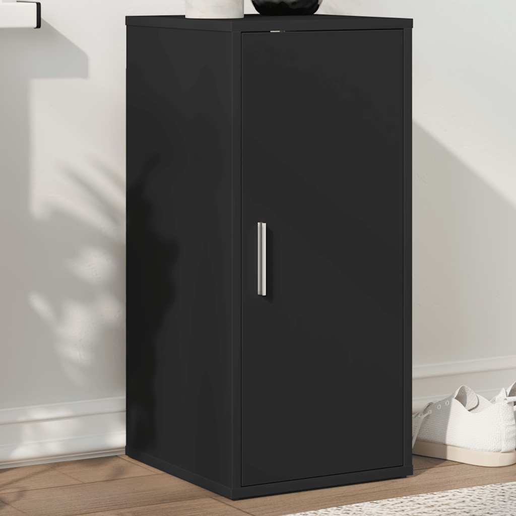 vidaXL Shoe Cabinet Black 32x35x70 cm Engineered Wood