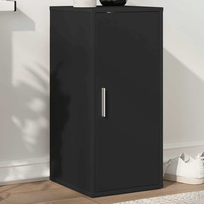 vidaXL Shoe Cabinet Black 32x35x70 cm Engineered Wood