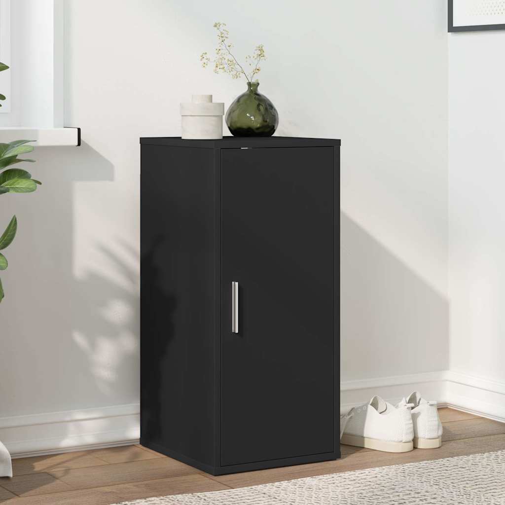 vidaXL Shoe Cabinet Black 32x35x70 cm Engineered Wood