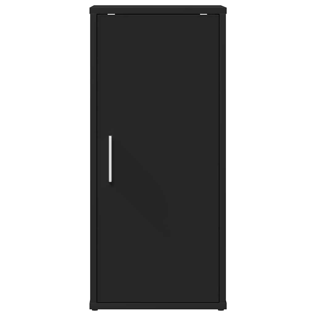 vidaXL Shoe Cabinets 2 pcs Black 32x35x70 cm Engineered Wood