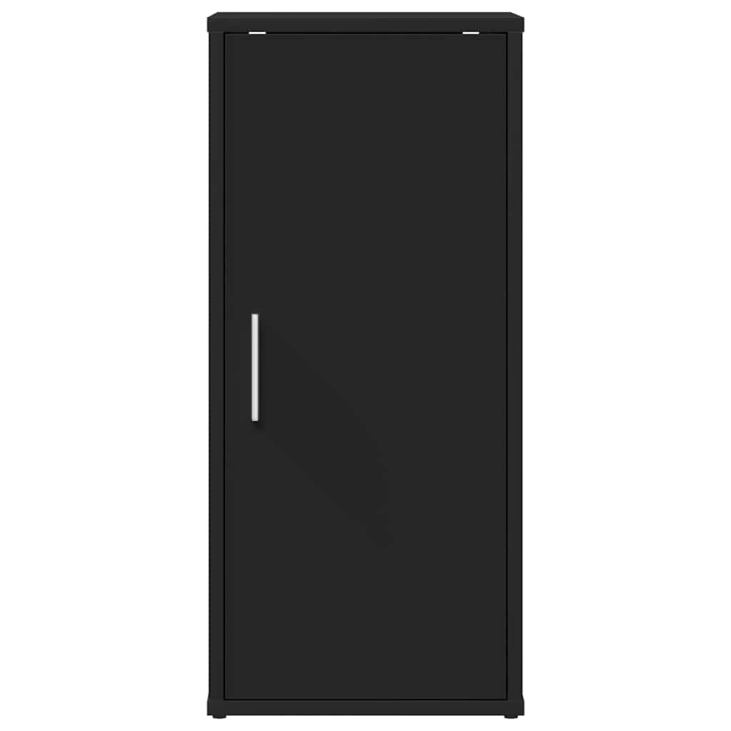 vidaXL Shoe Cabinets 2 pcs Black 32x35x70 cm Engineered Wood