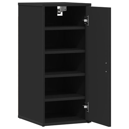 vidaXL Shoe Cabinets 2 pcs Black 32x35x70 cm Engineered Wood