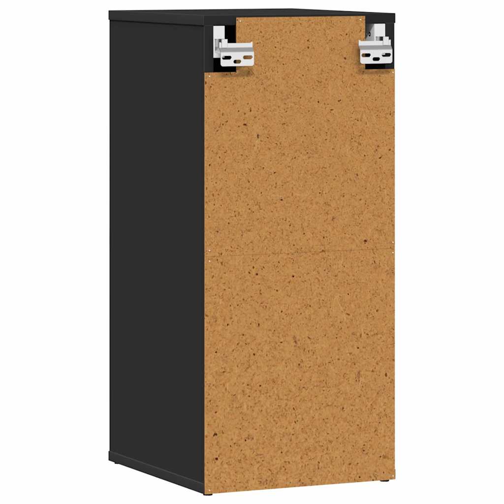 vidaXL Shoe Cabinets 2 pcs Black 32x35x70 cm Engineered Wood