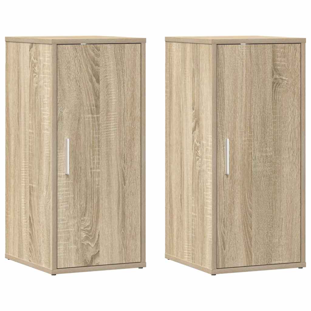 vidaXL Shoe Cabinets 2 pcs Sonoma Oak 32x35x70 cm Engineered Wood