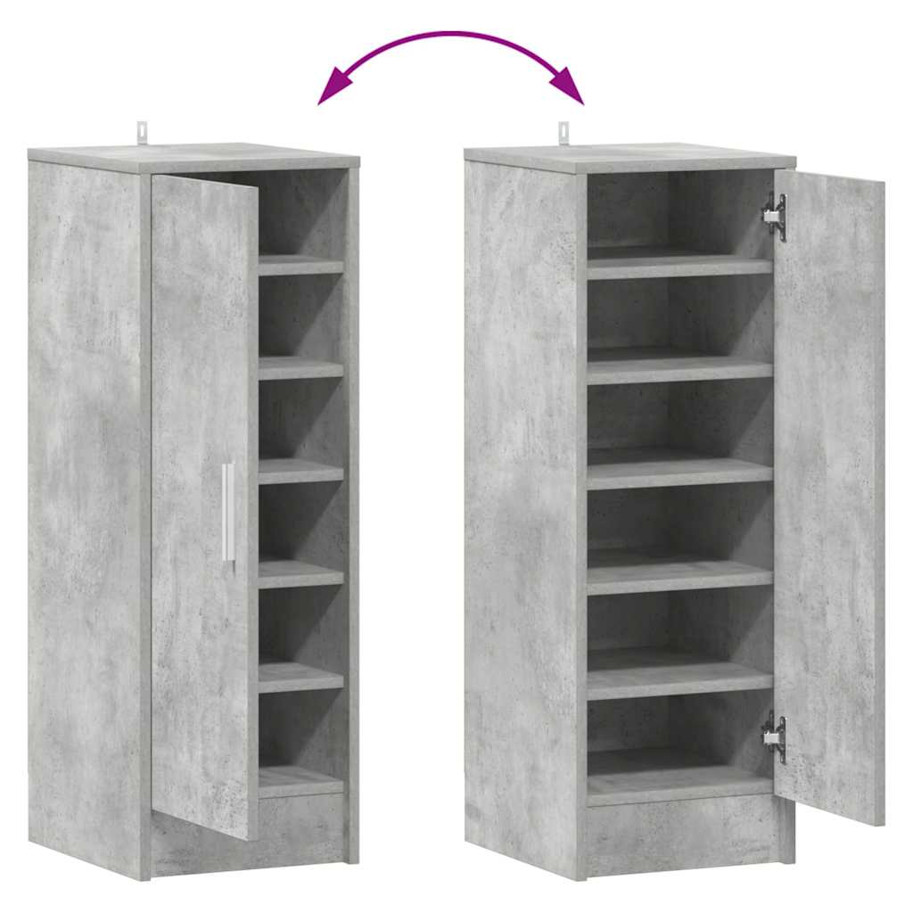 vidaXL Shoe cabinets 32 x 35 x 92 cm Concrete Grey 6 pairs of shoes