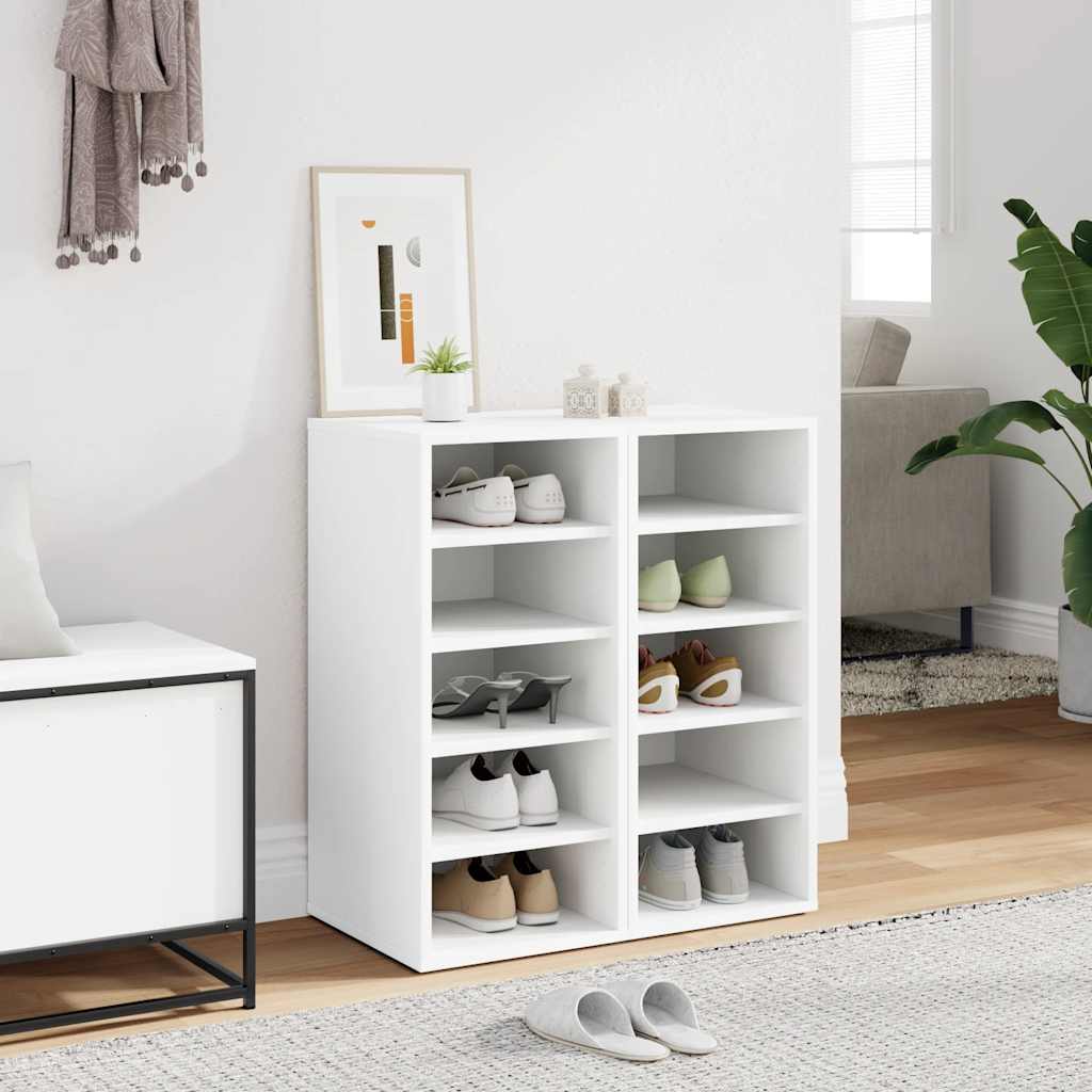 vidaXL Shoe Cabinets 2 pcs White 31.5x35x70 cm Engineered Wood
