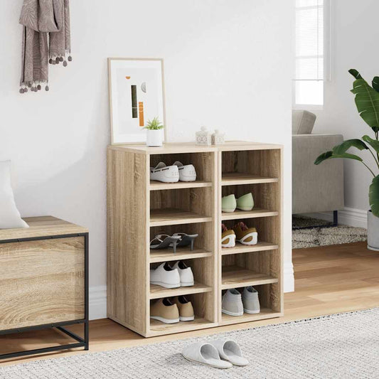 vidaXL Shoe Cabinets 2 pcs Sonoma Oak 31.5x35x70 cm Engineered Wood