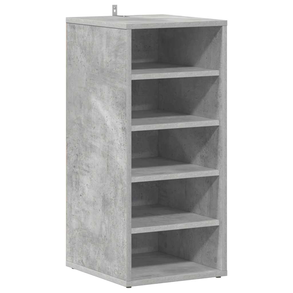 vidaXL Shoe cabinets 31.5 x 35 x 70 cm Concrete Grey 5 compartments