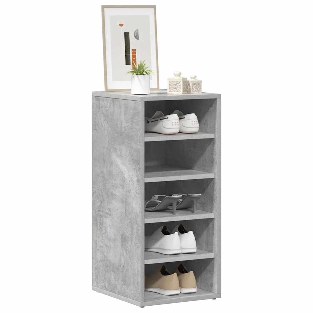 vidaXL Shoe cabinets 31.5 x 35 x 70 cm Concrete Grey 5 compartments