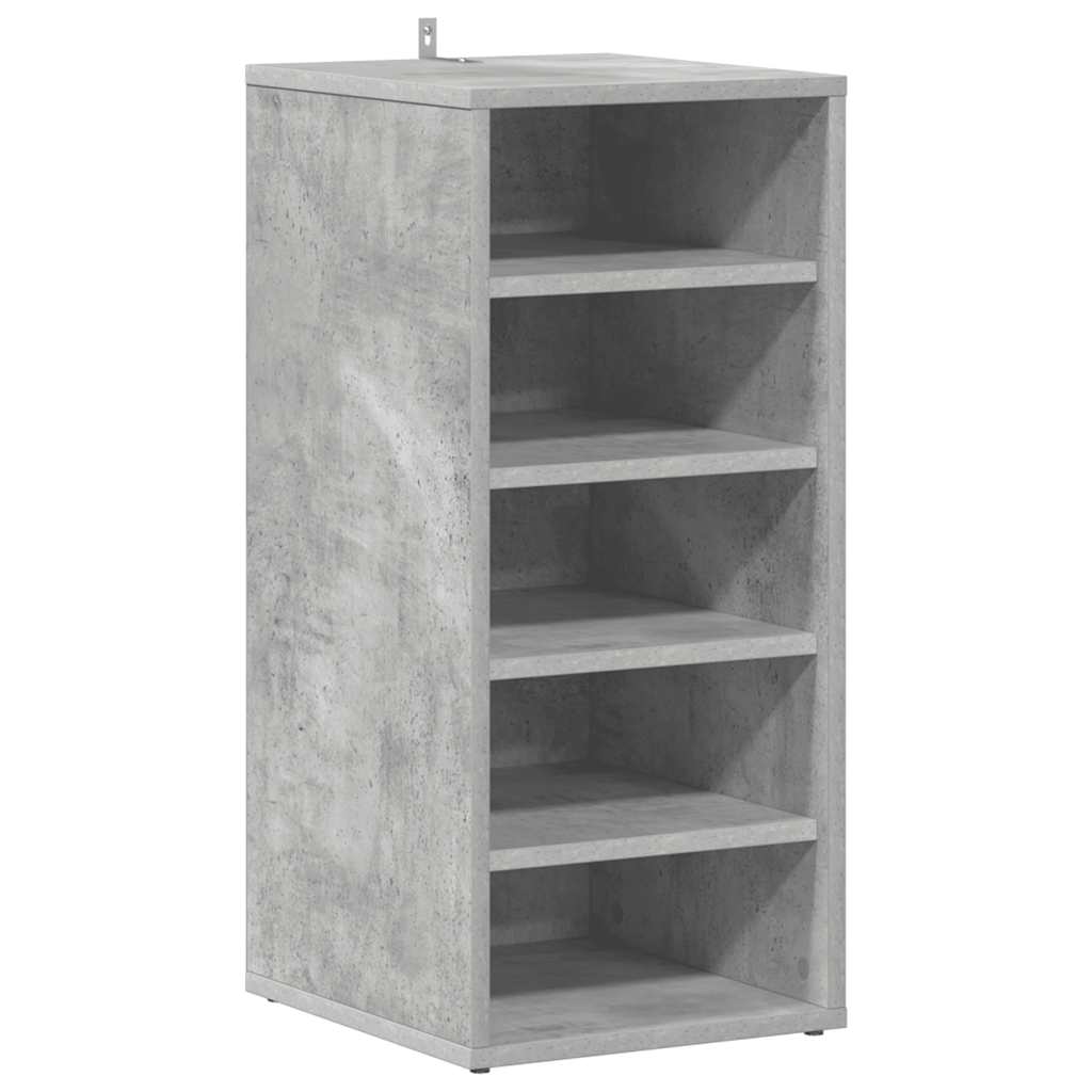 vidaXL Shoe Cabinets 2 pcs Concrete Grey 31.5x35x70 cm Engineered Wood