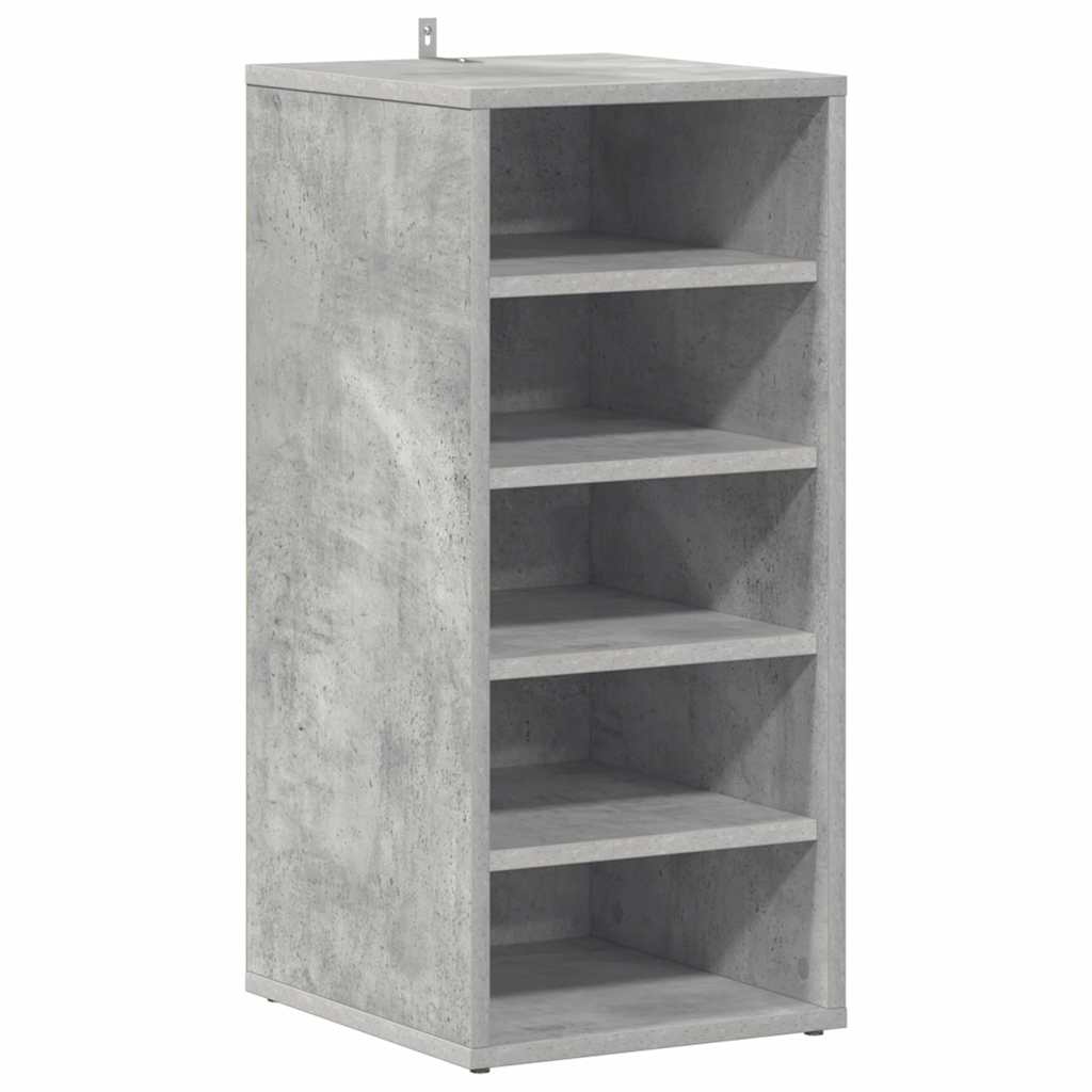vidaXL Shoe Cabinets 2 pcs Concrete Grey 31.5x35x70 cm Engineered Wood