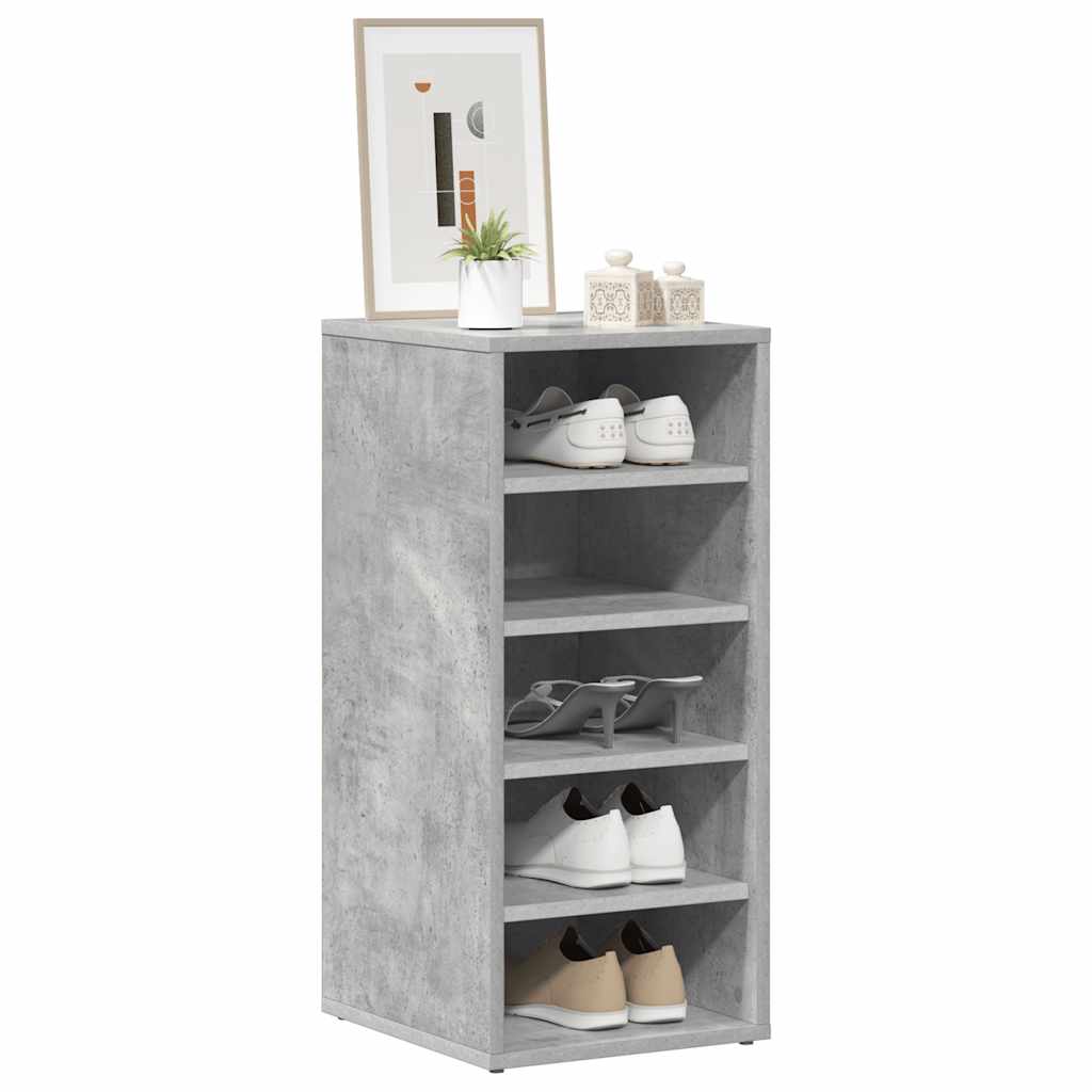 vidaXL Shoe Cabinets 2 pcs Concrete Grey 31.5x35x70 cm Engineered Wood