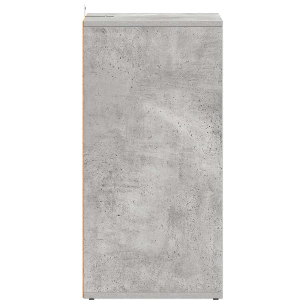 vidaXL Shoe Cabinets 2 pcs Concrete Grey 31.5x35x70 cm Engineered Wood