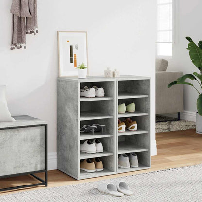 vidaXL Shoe Cabinets 2 pcs Concrete Grey 31.5x35x70 cm Engineered Wood