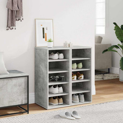 vidaXL Shoe Cabinets 2 pcs Concrete Grey 31.5x35x70 cm Engineered Wood