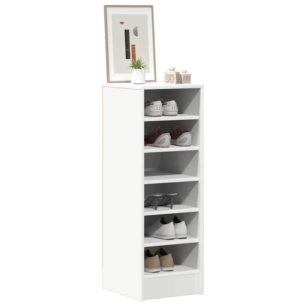 vidaXL Shoe cabinets 31.5 x 35 x 90 cm White 6 compartments