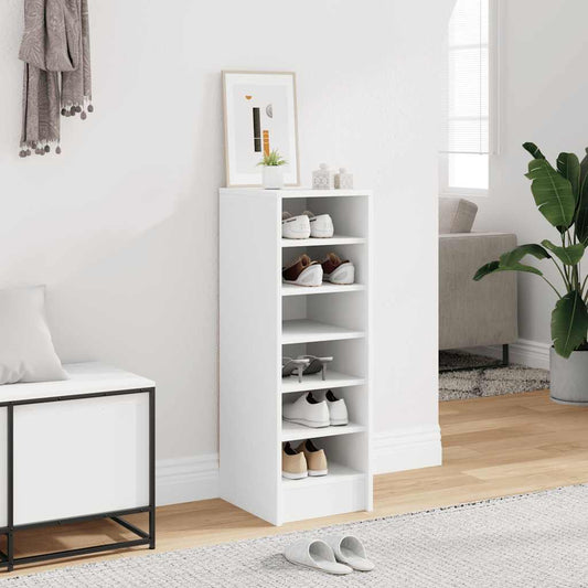 vidaXL Shoe cabinets 31.5 x 35 x 90 cm White 6 compartments