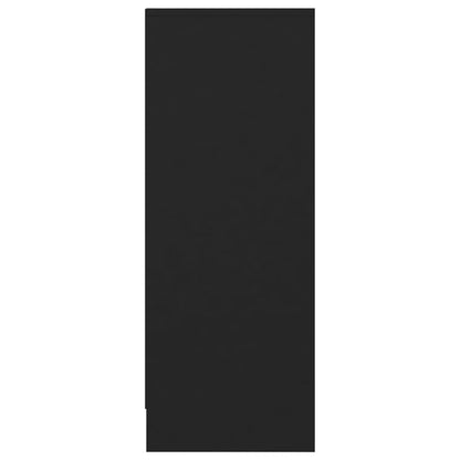 vidaXL Shoe Cabinet Black 31.5x35x90 cm Engineered Wood