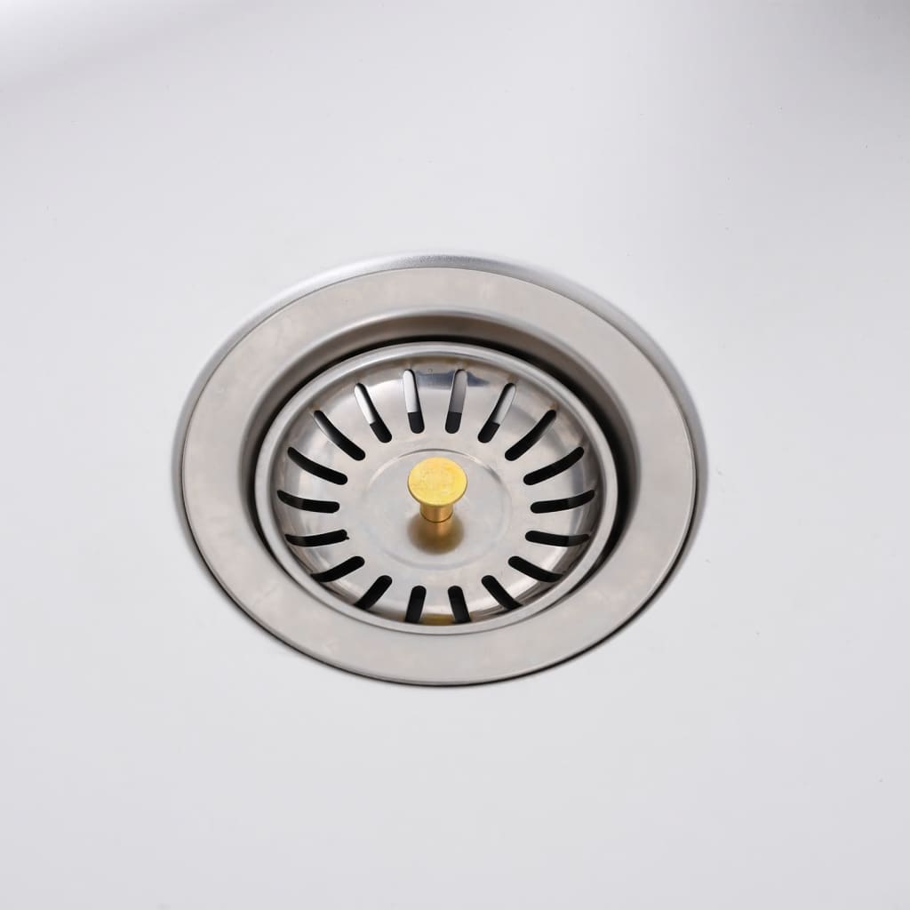 151211 vidaXL Camping Sink Double Basins with Tap Stainless Steel