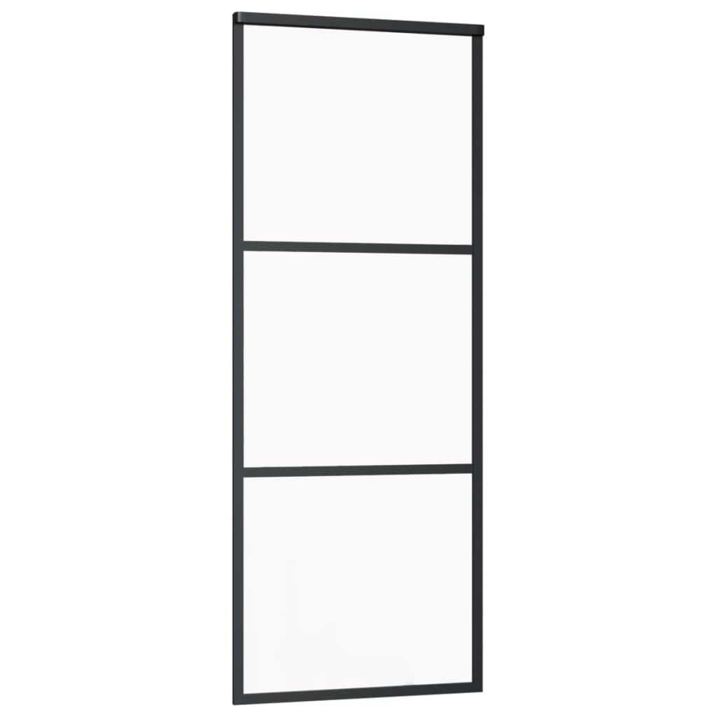 vidaXL Sliding Door with Hardware Set ESG Glass&Aluminium 76x205 cm