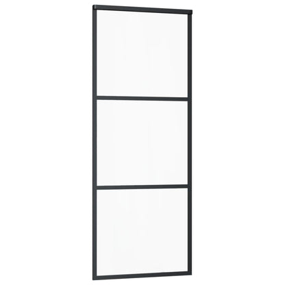 vidaXL Sliding Door with Hardware Set ESG Glass&Aluminium 76x205 cm