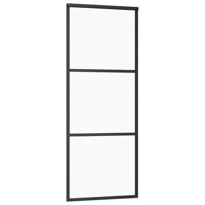 vidaXL Sliding Door with Hardware Set ESG Glass&Aluminium 76x205 cm