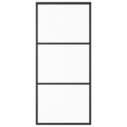 vidaXL Sliding Door with Hardware Set ESG Glass&Aluminium 90x205 cm