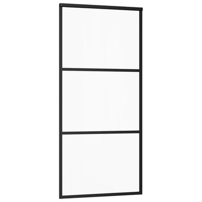 vidaXL Sliding Door with Hardware Set ESG Glass&Aluminium 90x205 cm