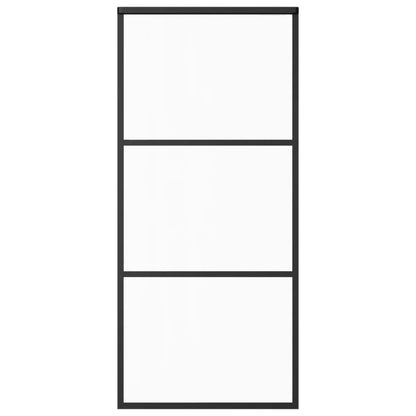 vidaXL Sliding Door with Hardware Set ESG Glass&Aluminium 90x205 cm