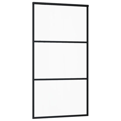 vidaXL Sliding Door with Hardware Set ESG Glass&Aluminium 102x205 cm