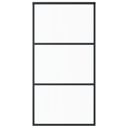 vidaXL Sliding Door with Hardware Set ESG Glass&Aluminium 102x205 cm
