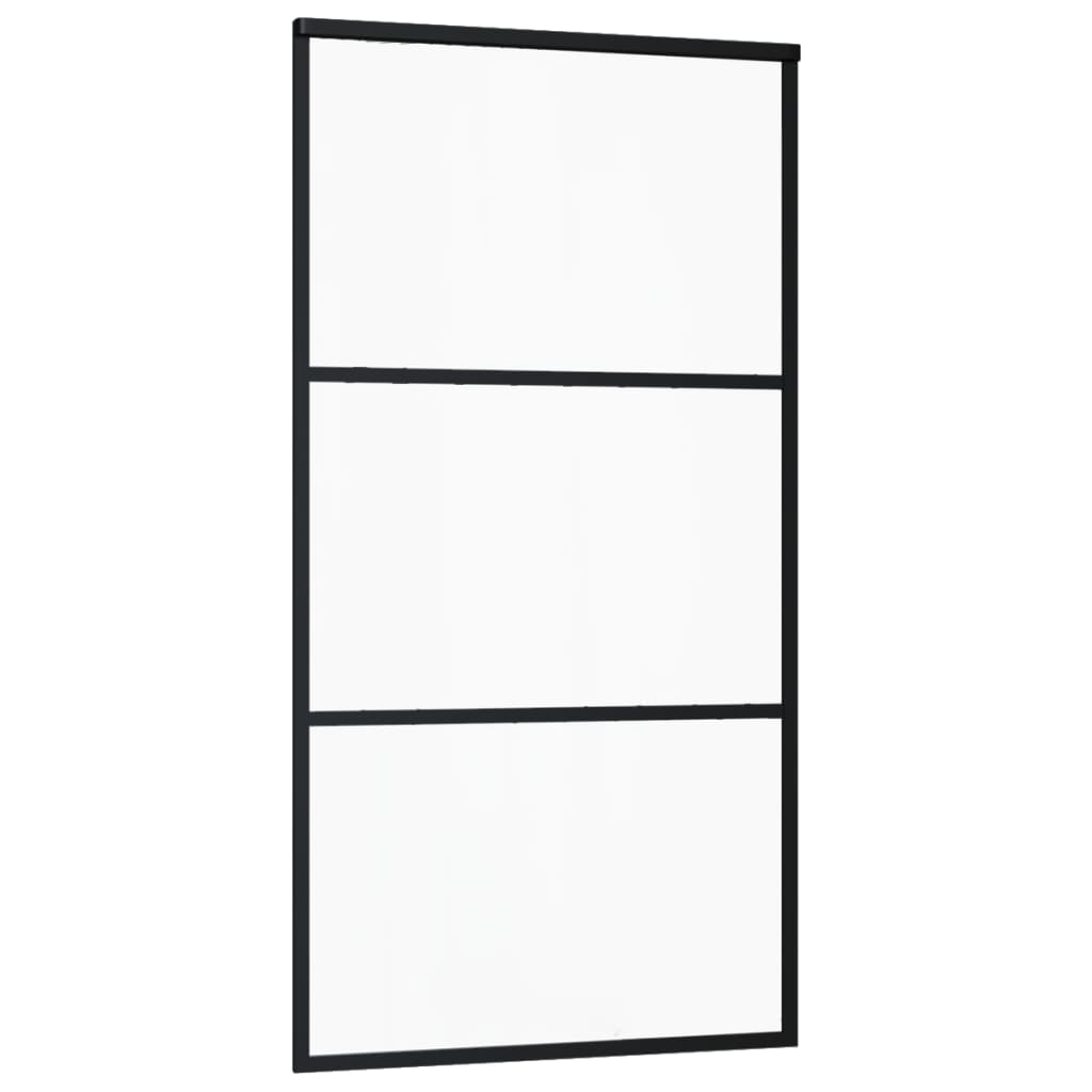 vidaXL Sliding Door with Hardware Set ESG Glass&Aluminium 102x205 cm
