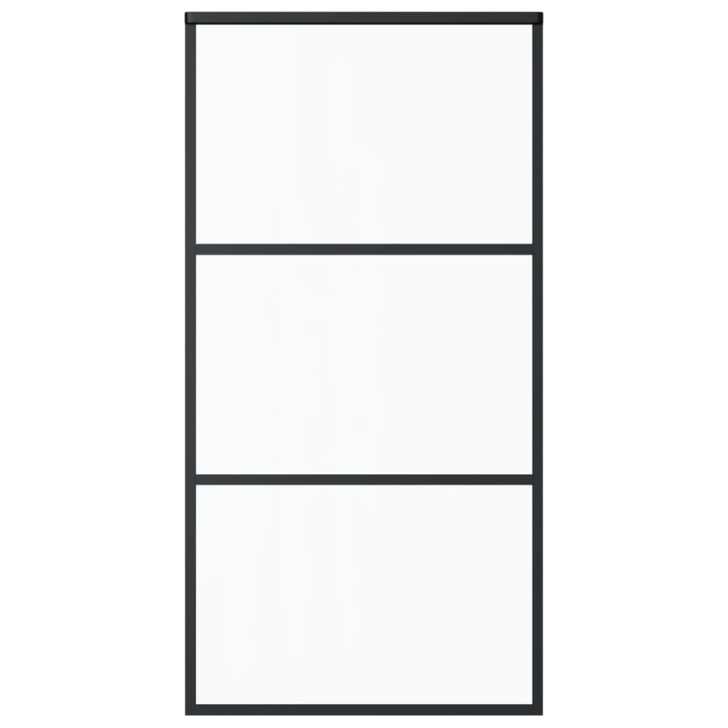 vidaXL Sliding Door with Hardware Set ESG Glass&Aluminium 102x205 cm