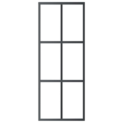 vidaXL Sliding Door with Hardware Set ESG Glass&Aluminium 76x205 cm