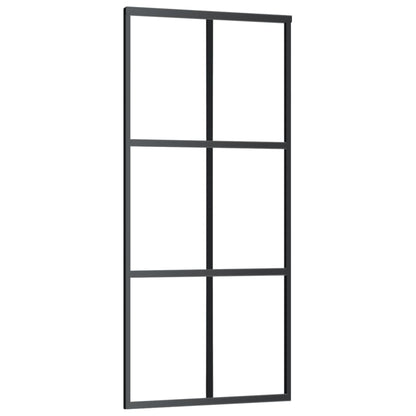 vidaXL Sliding Door with Hardware Set ESG Glass&Aluminium 90x205 cm