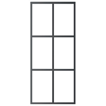 vidaXL Sliding Door with Hardware Set ESG Glass&Aluminium 90x205 cm