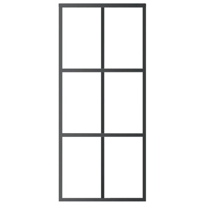 vidaXL Sliding Door with Hardware Set ESG Glass&Aluminium 90x205 cm