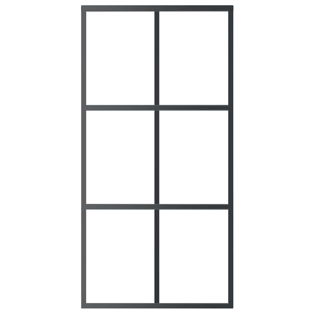 vidaXL Sliding Door with Hardware Set ESG Glass&Aluminium 102x205 cm