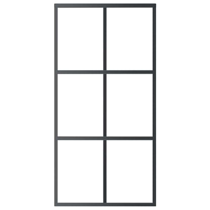 vidaXL Sliding Door with Hardware Set ESG Glass&Aluminium 102x205 cm