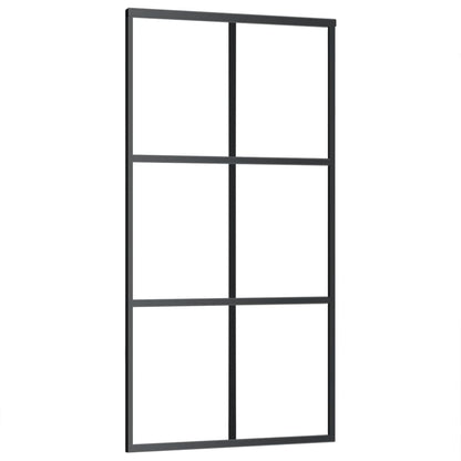 vidaXL Sliding Door with Hardware Set ESG Glass&Aluminium 102x205 cm