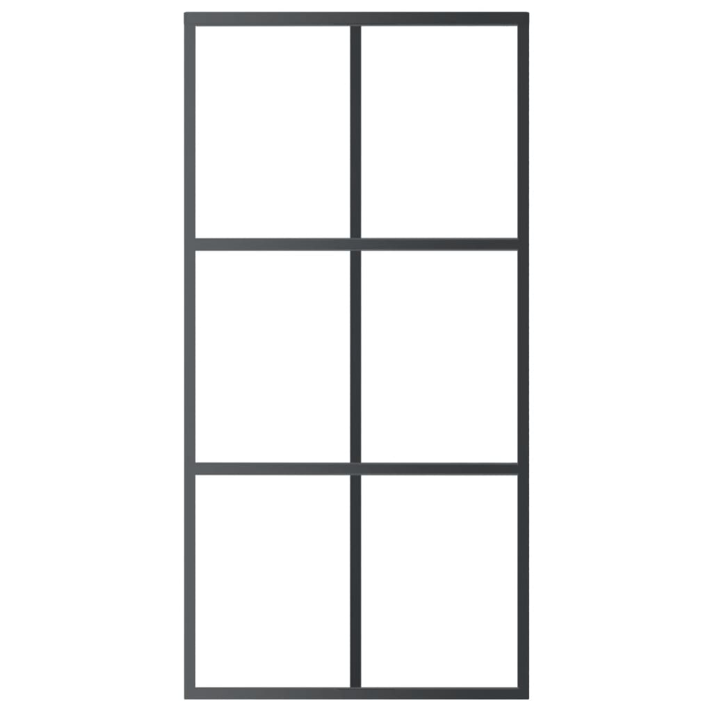vidaXL Sliding Door with Hardware Set ESG Glass&Aluminium 102x205 cm