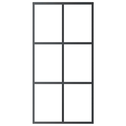 vidaXL Sliding Door with Hardware Set ESG Glass&Aluminium 102x205 cm