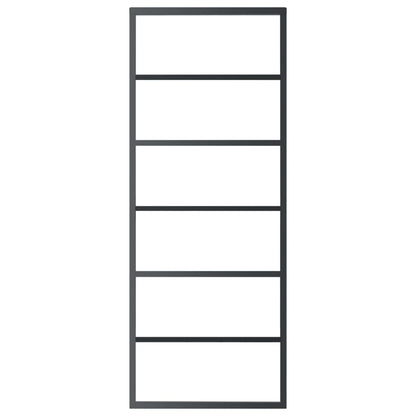 vidaXL Sliding Door with Hardware Set ESG Glass&Aluminium 76x205 cm