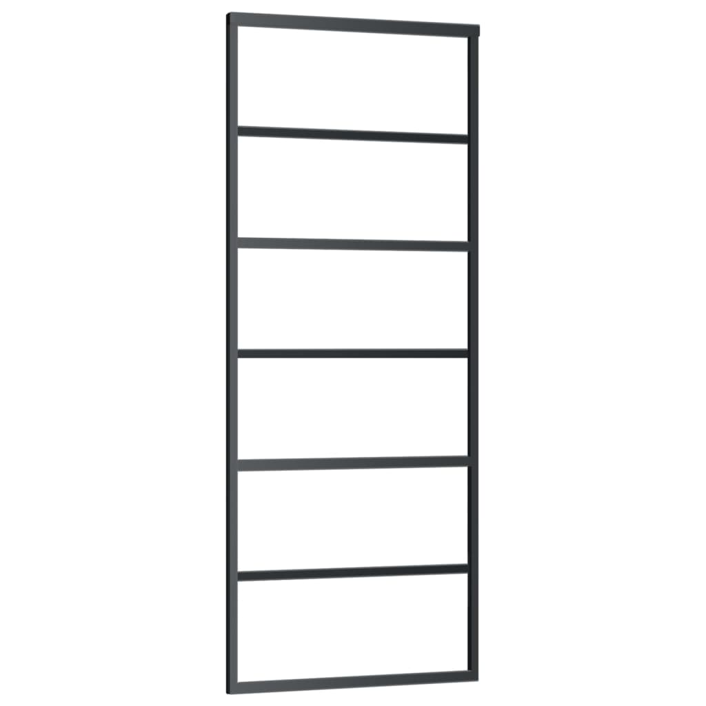 vidaXL Sliding Door with Hardware Set ESG Glass&Aluminium 76x205 cm
