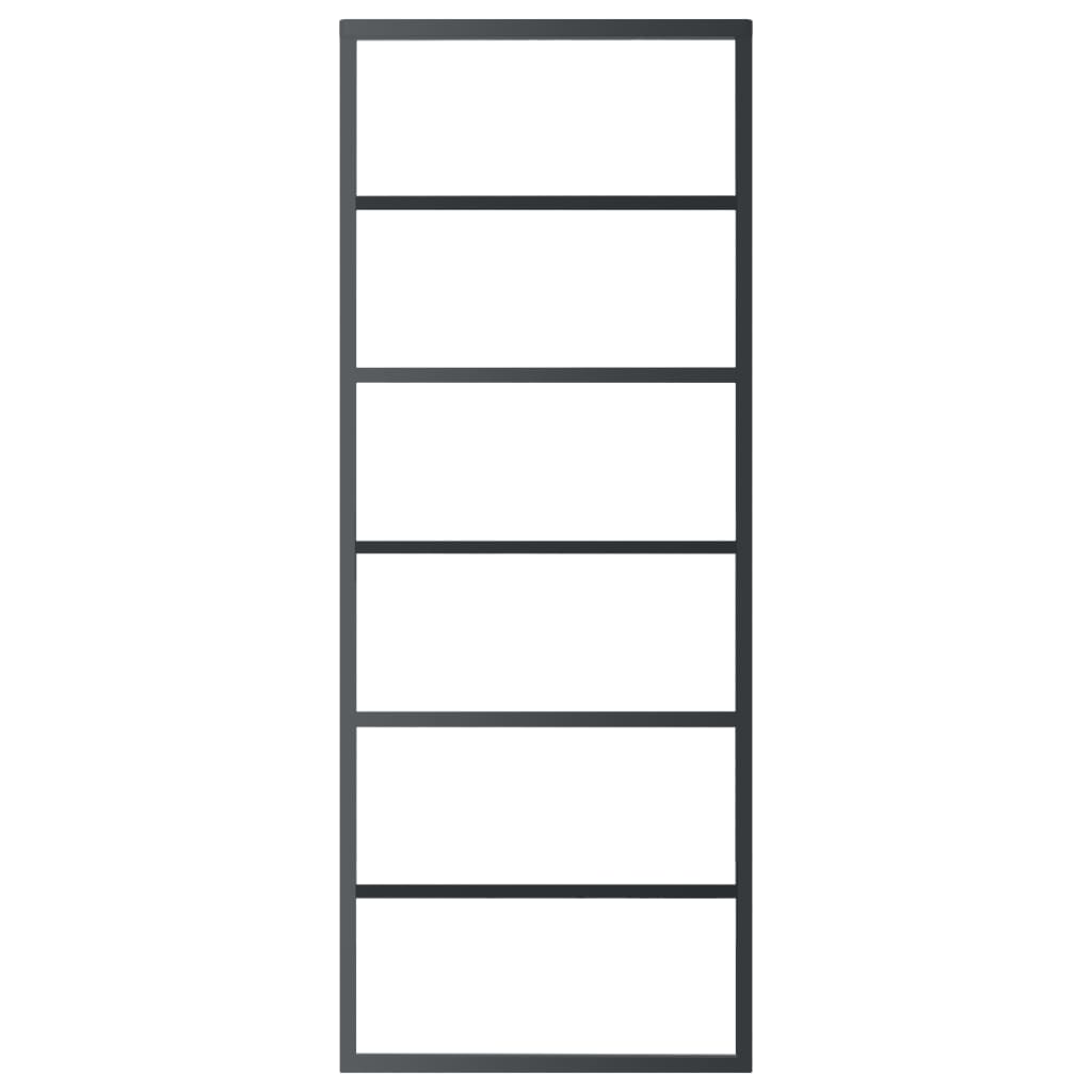 vidaXL Sliding Door with Hardware Set ESG Glass&Aluminium 76x205 cm